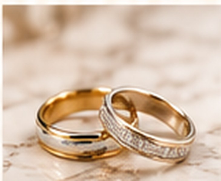 Concept illustration of wedding bands